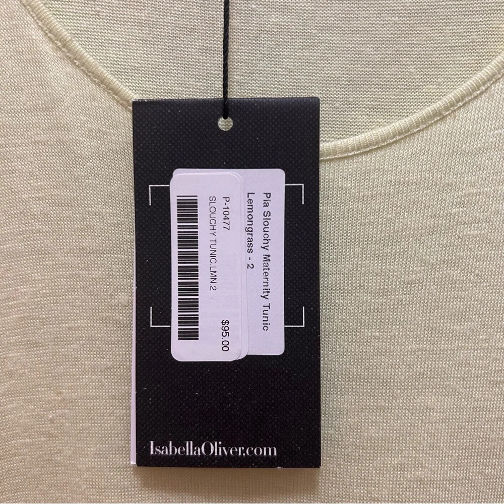 Isabella Oliver Maternity Slouchy Tunic in Lemongrass NWT - Picture 9 of 10